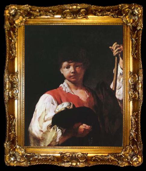 framed  PIAZZETTA, Giovanni Battista Beggar Boy (mk08), ta009-2